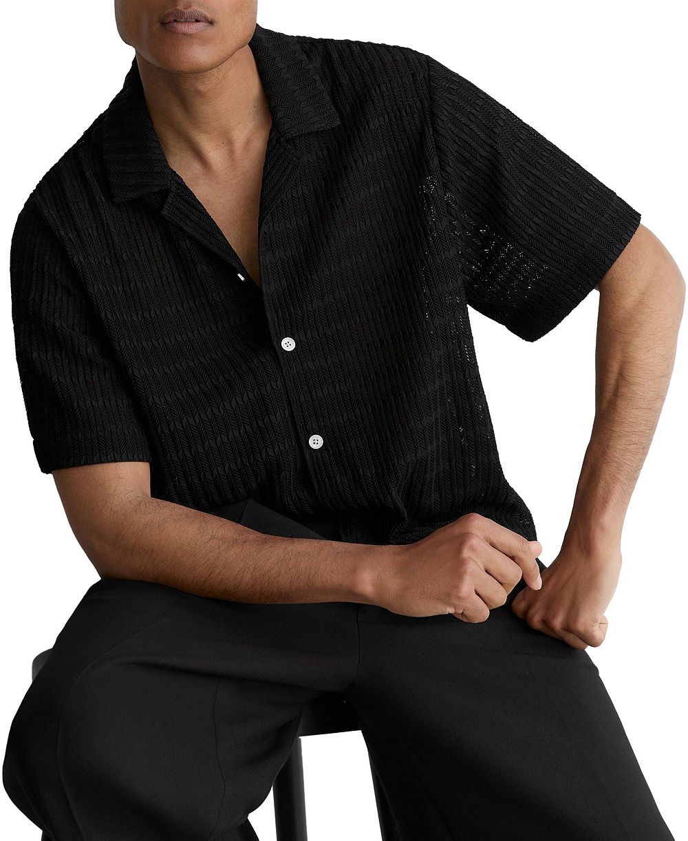 Мужская рубашка REISS Sid Crochet Cuban