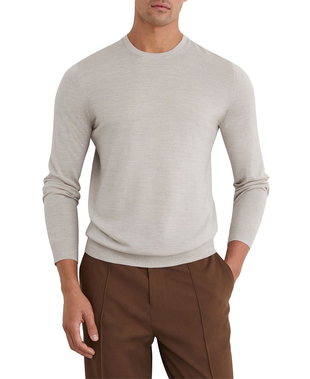 REISS Men's Wessex Merino Wool Slim-Fit Sweater
