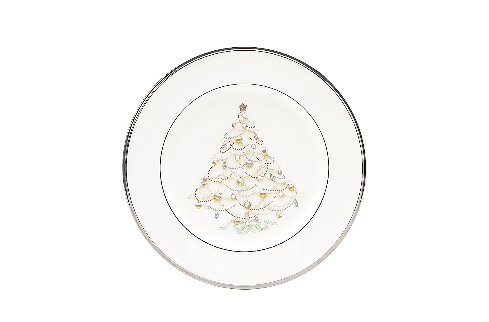 Noritake "Silver Palace", праздничные салатные тарелки, набор из 4 шт