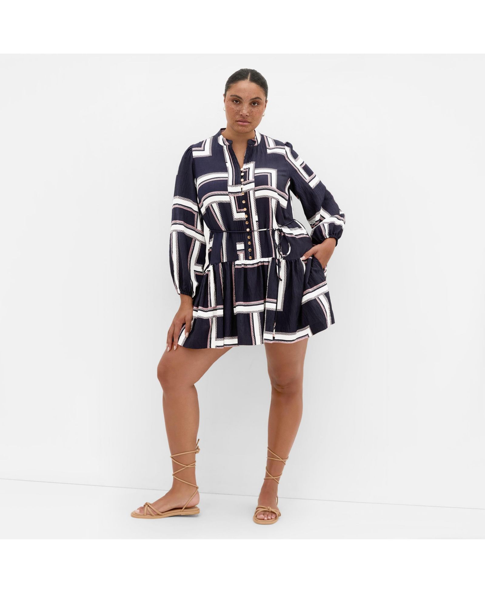 Мини-платье CITY CHIC Plus Size Laurie Print