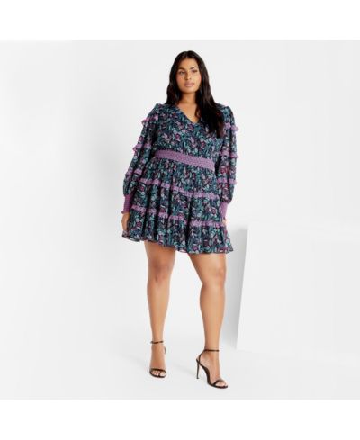 Женское платье Plus Size CITY CHIC Hollie Print