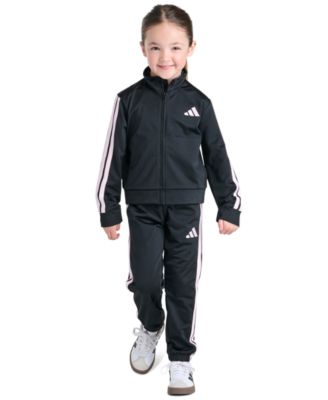 adidas Girls' 2T-6X Event Tricot Tapered-Leg Jacket and Pants, 2-Piece Set