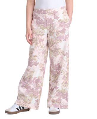 adidas Girls' 8-16 Floral-Print Wide-Leg Pants