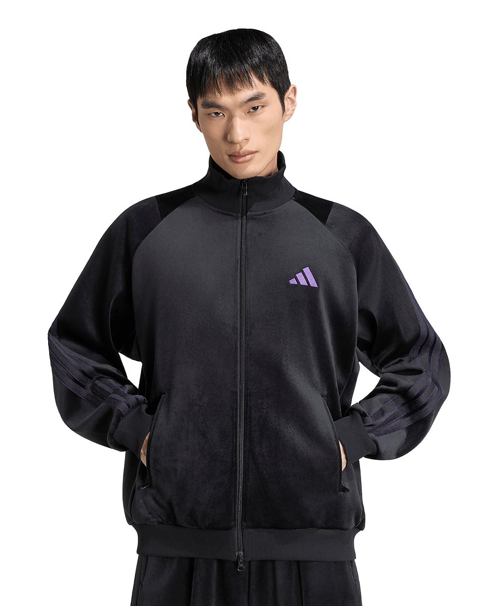 adidas Men's Stadium Loose-Fit Velour Track Jacket