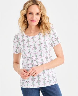 Женский топ Style & Co Petite с коротким рукавом и вырезом лодочкой