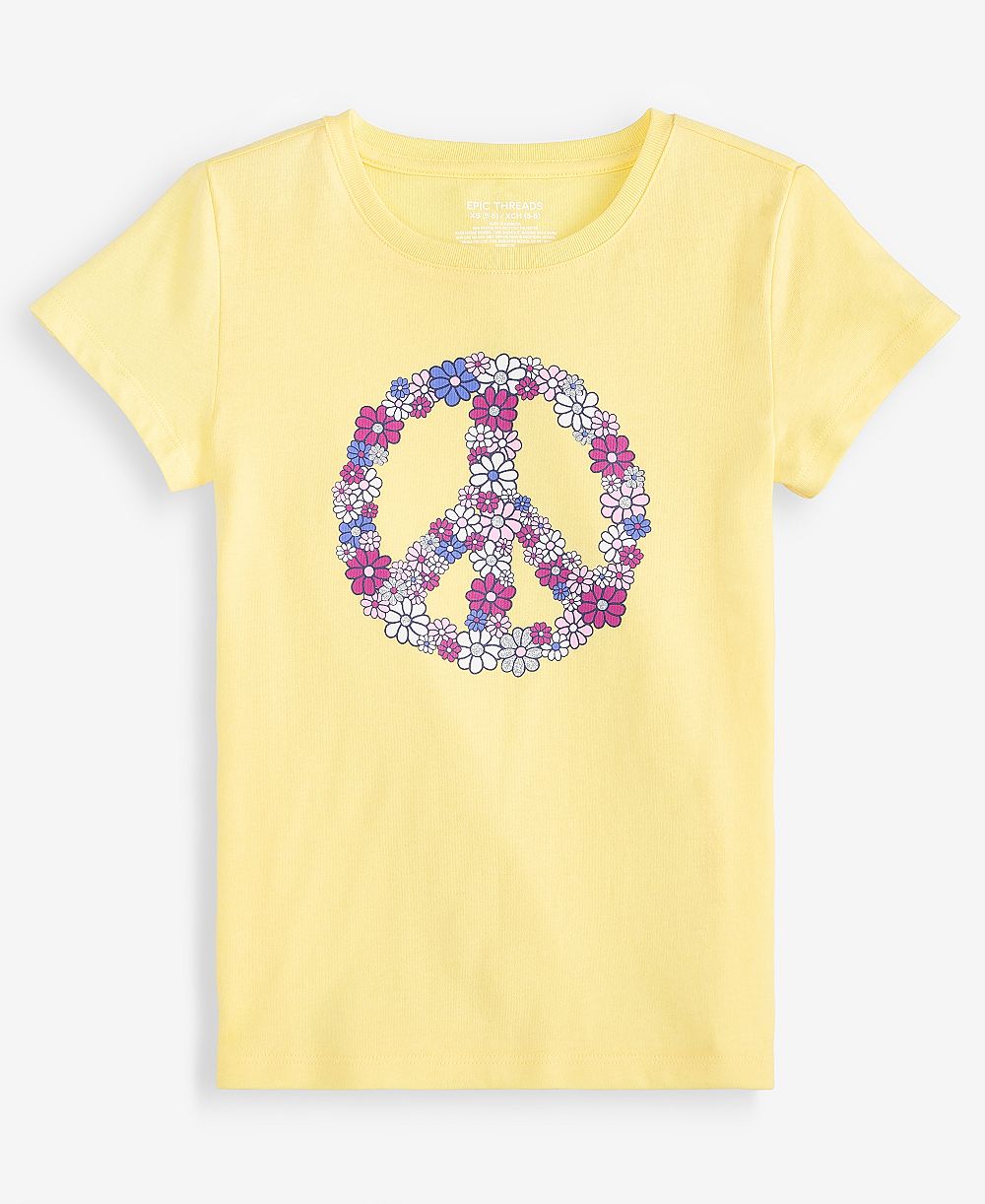 Детская футболка Epic Threads с цветочным принтом Peace Sign
