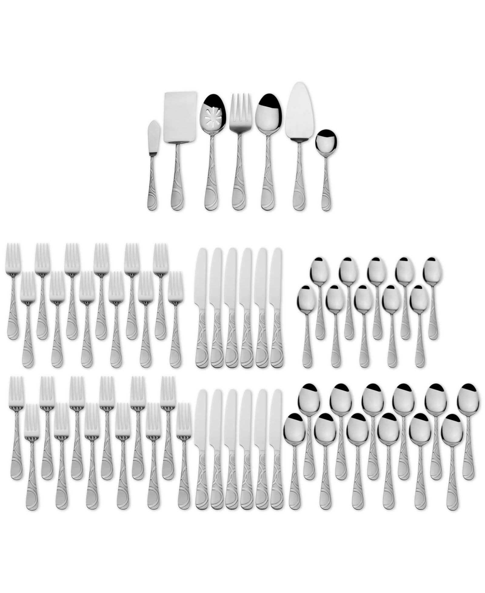 International Silver Garland Frost 67 Pc. Flatware Set, Service for 12