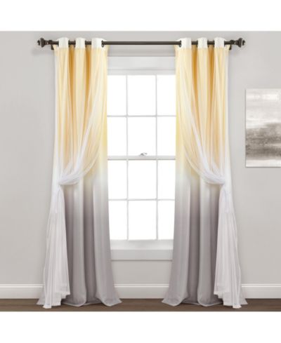 Штора Lush Decor Umbre Fiesta Grommet Room Darkening Single - Ombre