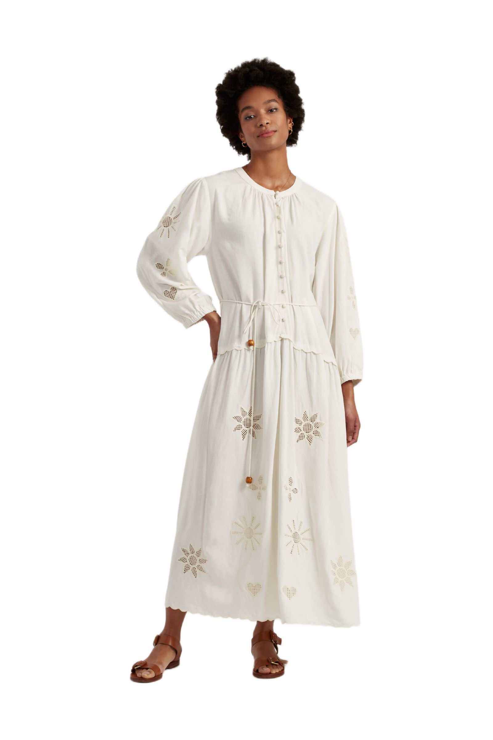 Chinti & Parker Women's Chinti and Parker Sienna Linen-Blend Broderie Dress