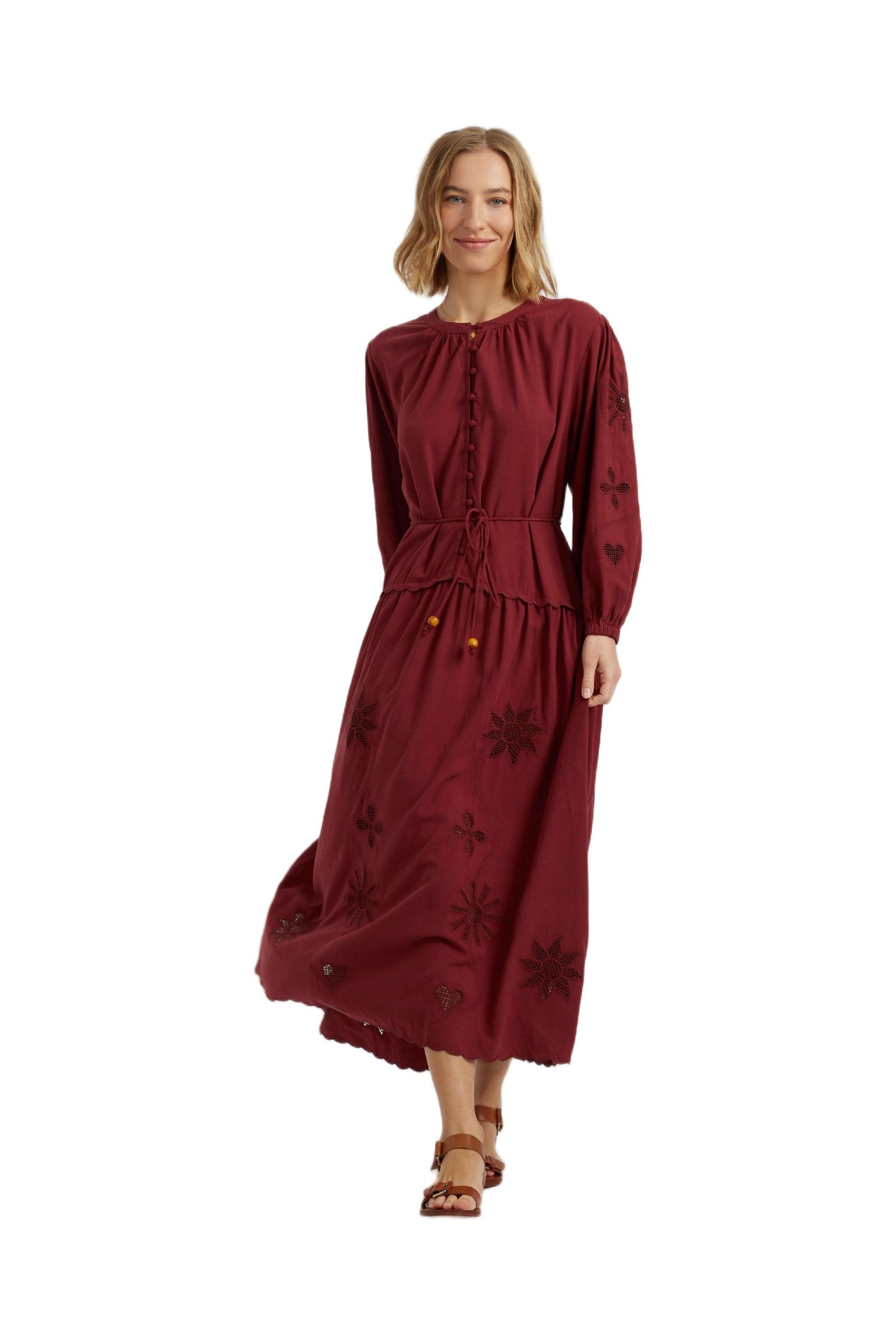 Платье Chinti & Parker Women's Sienna Linen-Blend Broderie