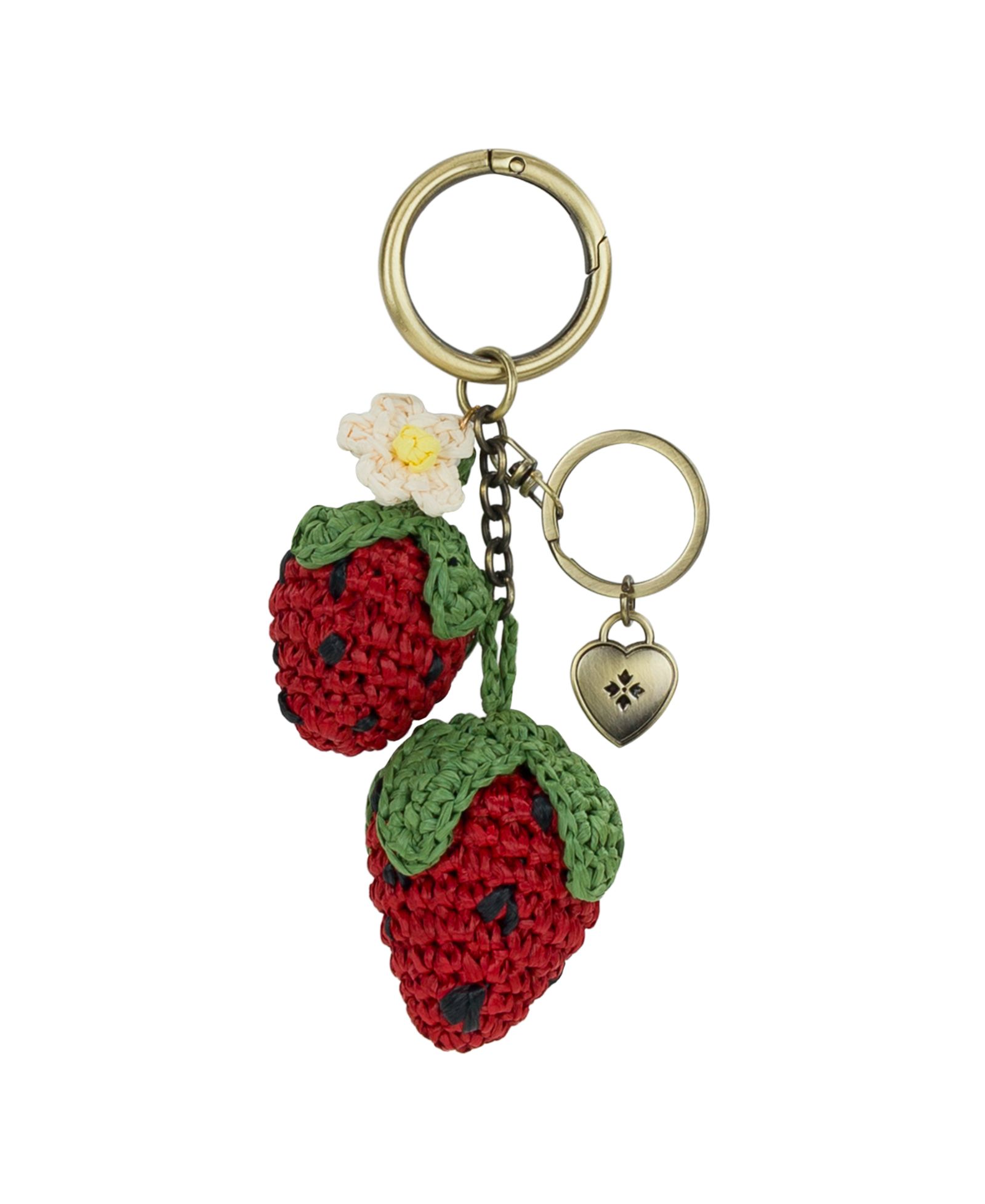 Patricia Nash Raffia Strawberry Handbag Charm