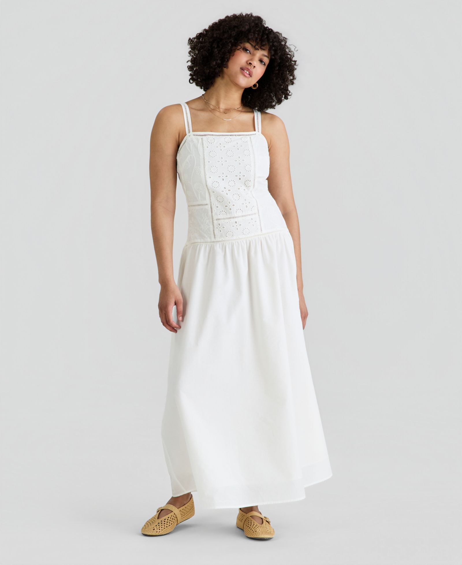 And Now This Women's Embroidered Maxi Dress, Macy's Exclusive