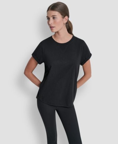 Женский топ DKNY Sport Crew Neck Roll-Sleeve