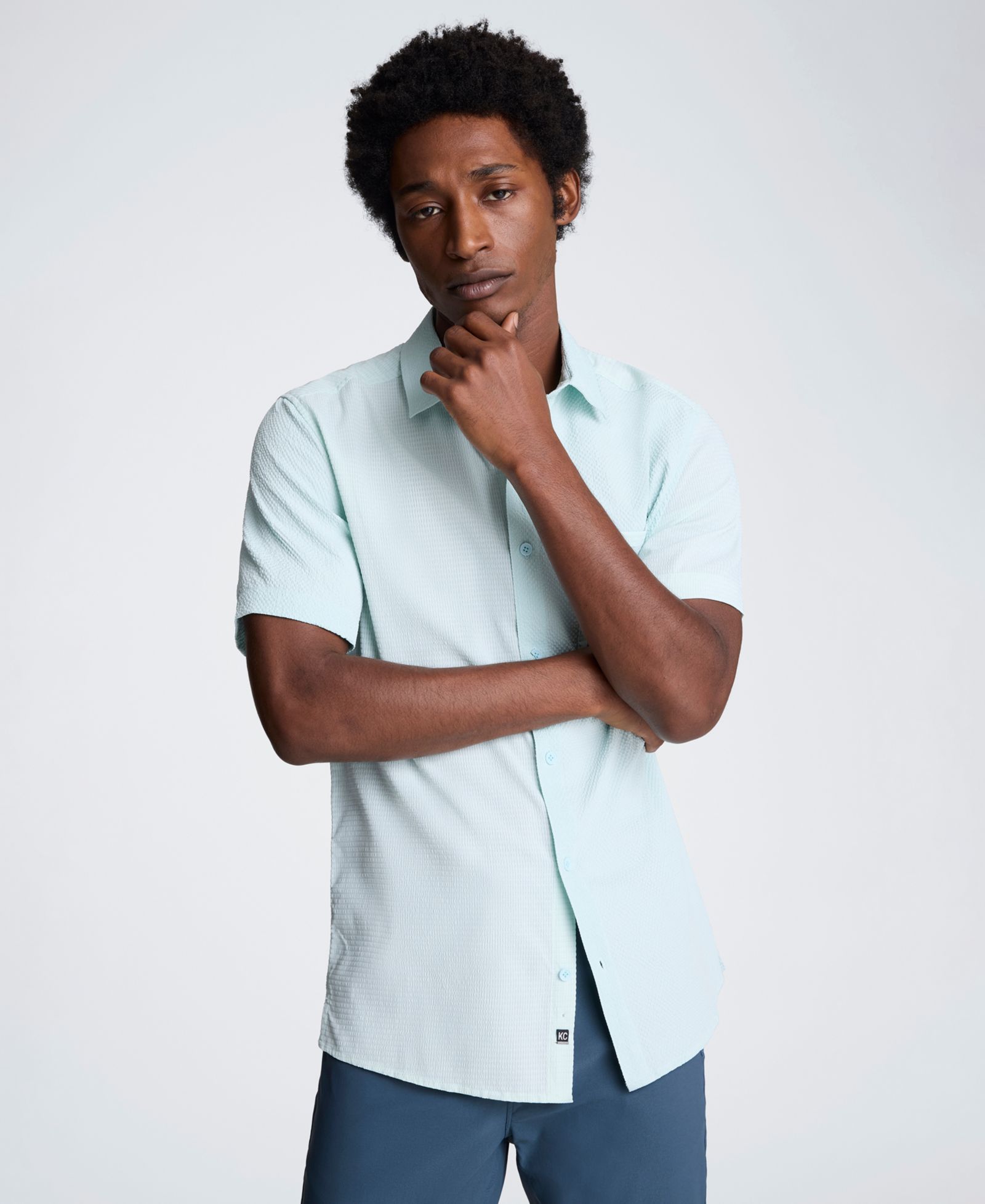 Kenneth Cole Men's Slim Fit Short-Sleeve Shirt
