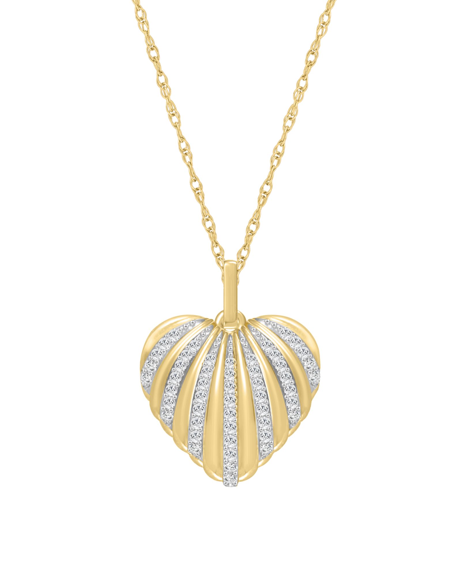 Подвеска Macy's Diamond в 10k Yellow Gold (1/5 ct. t.w.)