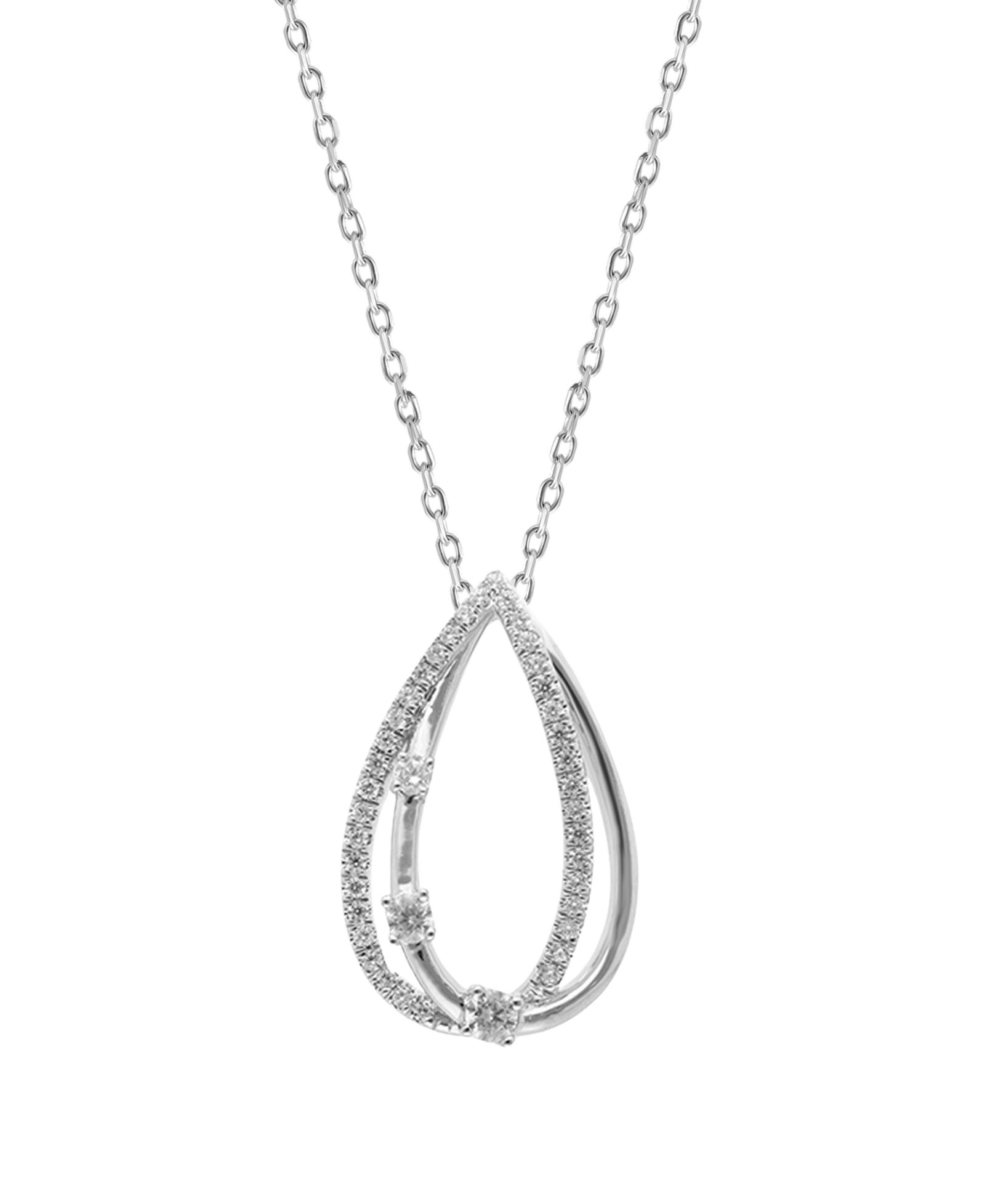 Подвеска Macy's Diamond Pendant Necklace (1/3 ct. t.w.) in 14k White Gold