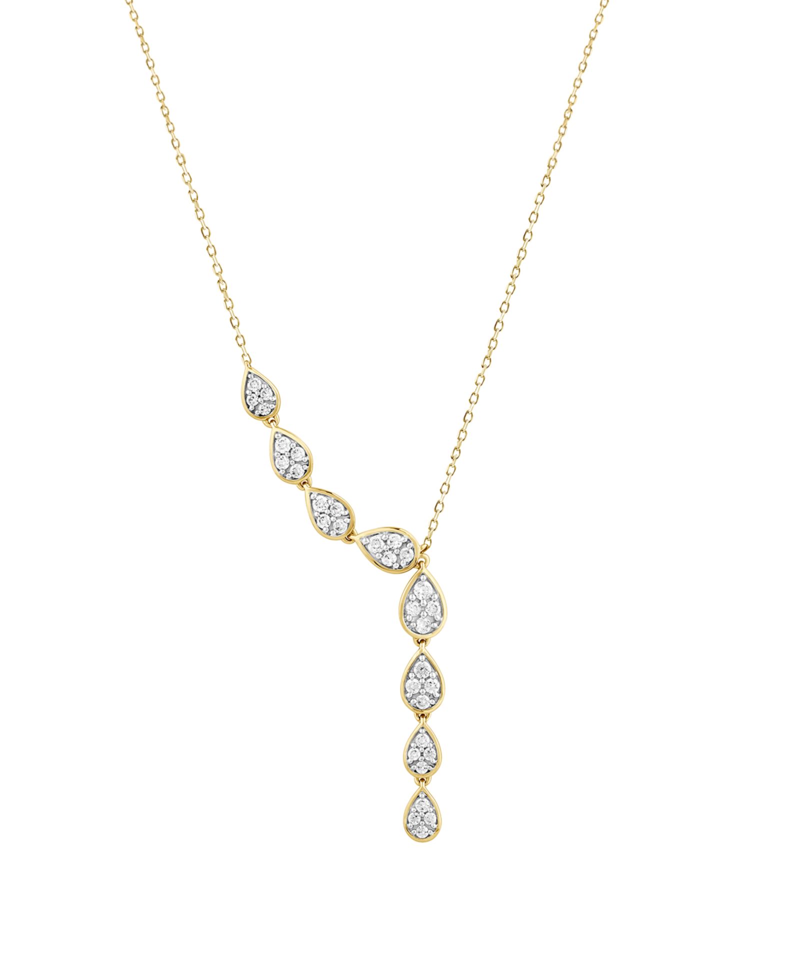 Ожерелье с бриллиантами Macy's (1/2 ct. t.w.) в желтом золоте 14k