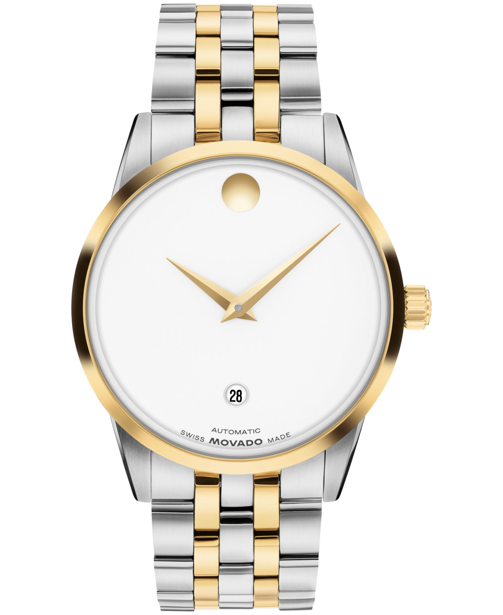 Movado Мужской Museum Classic Swiss Automatic Stainless Steel Light Yellow Pvd Steel Watch, 40mm