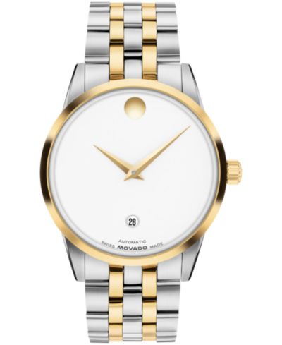 Movado Мужской Museum Classic Swiss Automatic Stainless Steel Light Yellow Pvd Steel Watch, 40mm