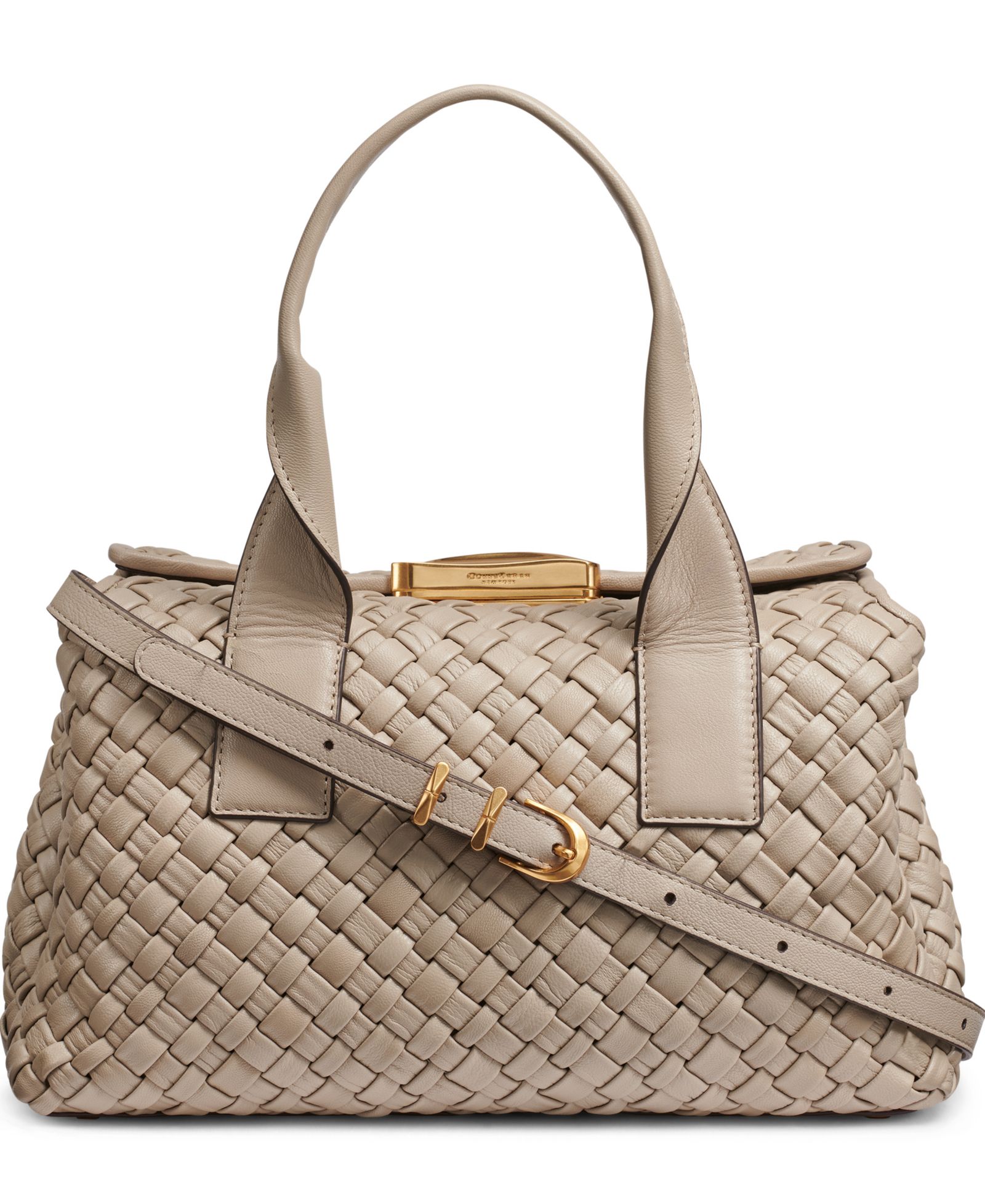 Donna Karan New York Amagansett Woven Leather Satchel Bag