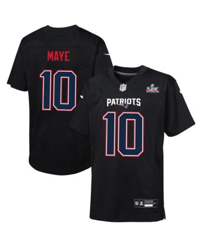 Nike джерси Drake Maye Black New England Patriots Super Bowl LX