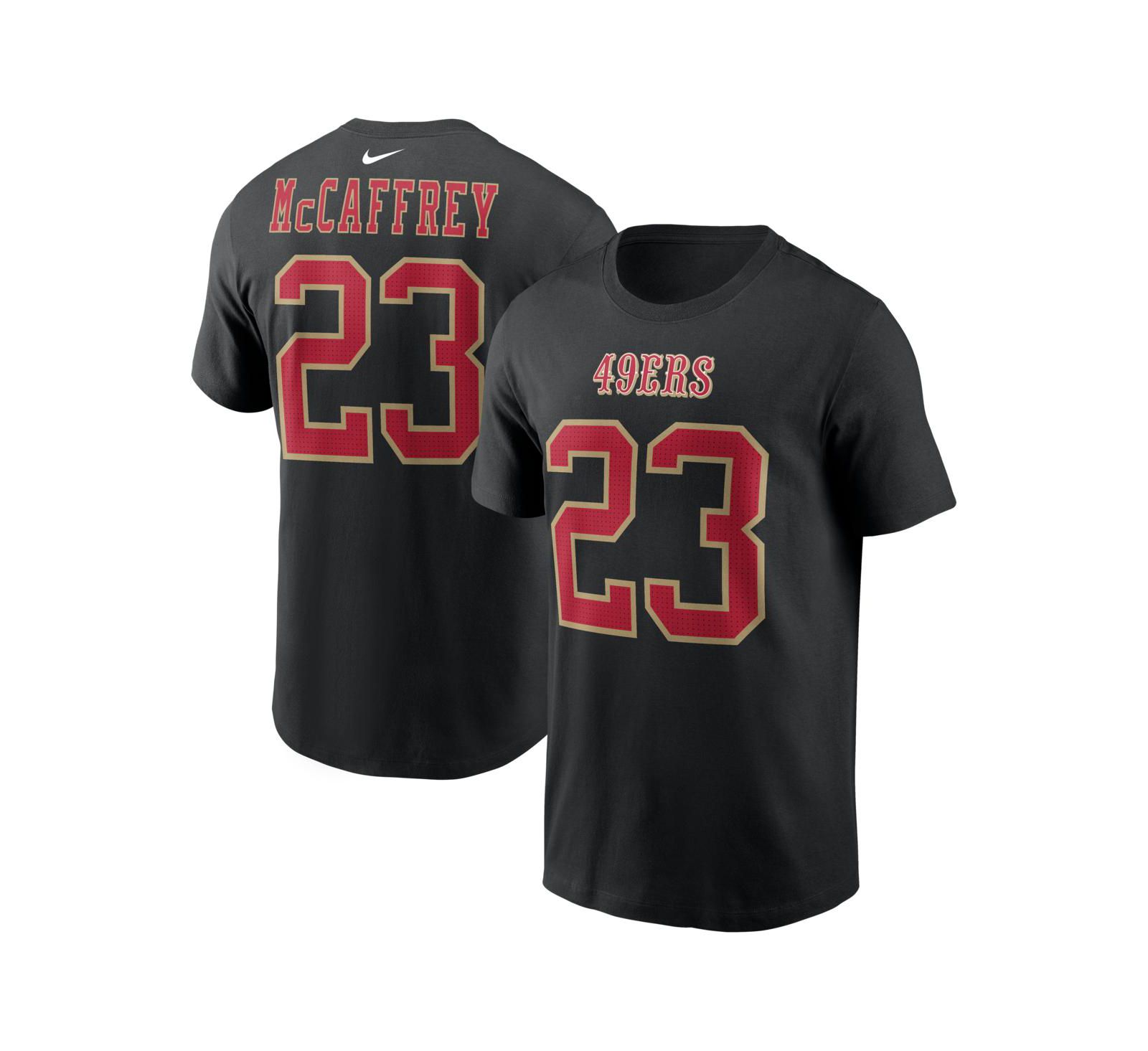 Nike Мужская футболка Christian McCaffrey Black San Francisco 49ers Carbon