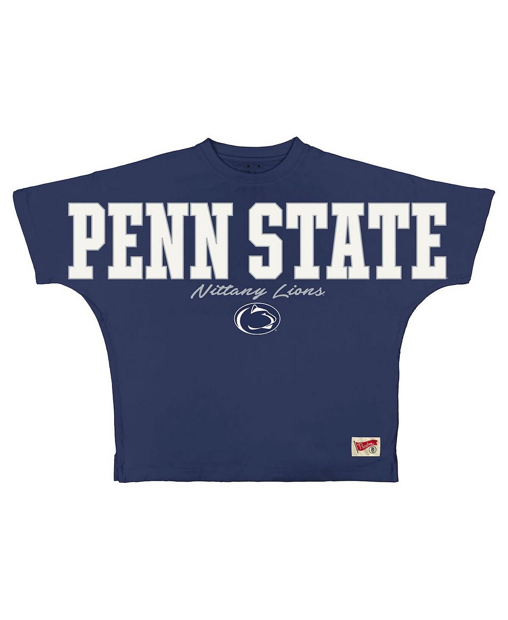 Женская оверсайз футболка Pressbox Navy Penn State Nittany Lions Flannigan