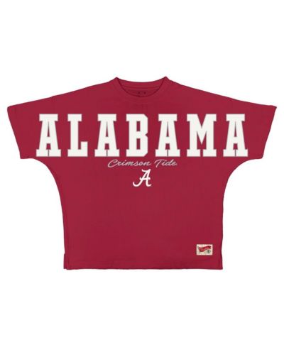 Женская футболка Pressbox Crimson Alabama Crimson Tide Flannigan Oversized