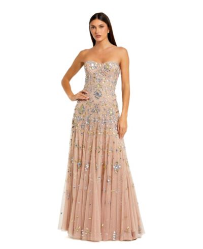 Женское вечернее платье Mac Duggal Strapless Sweetheart Embellished Net