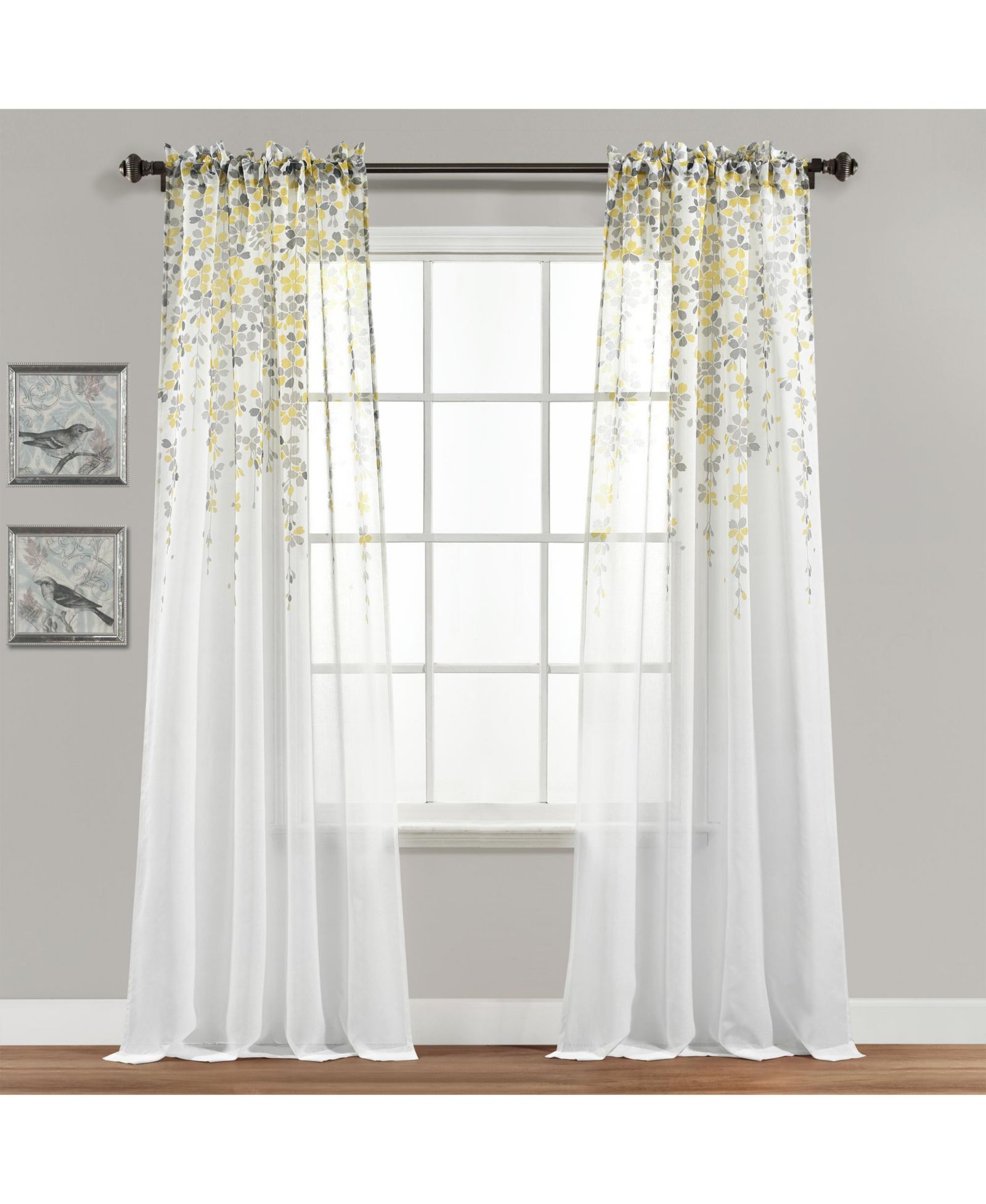 Парные шторы Lush Decor Weeping Flower, 52"W x 84"L + 2"
