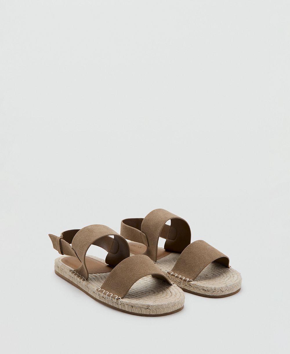 Mango Men's Leather Buckle Straps Sandals