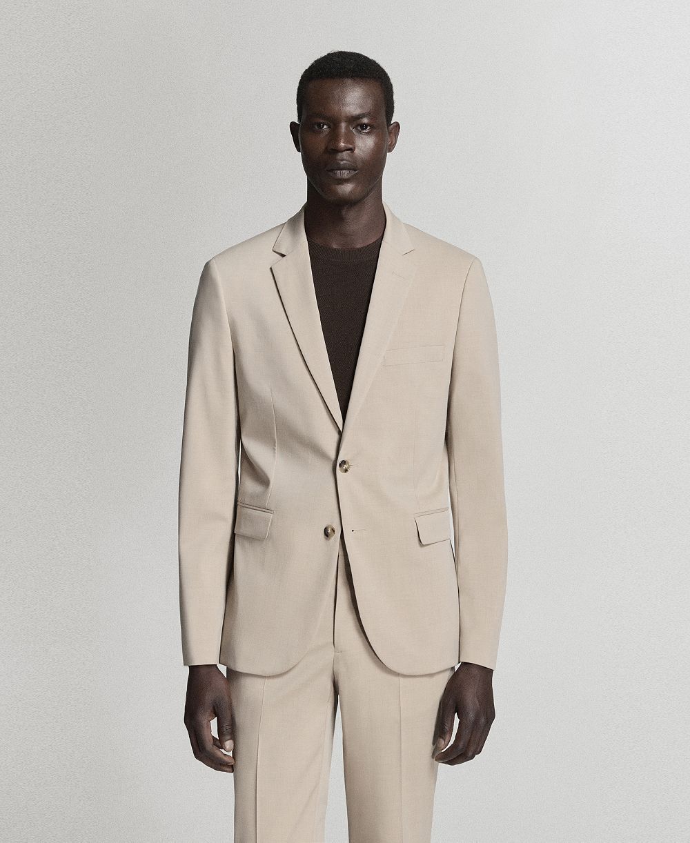 Мужской приталенный пиджак MANGO Super Slim-Fit Stretch Fabric Suit Jacket