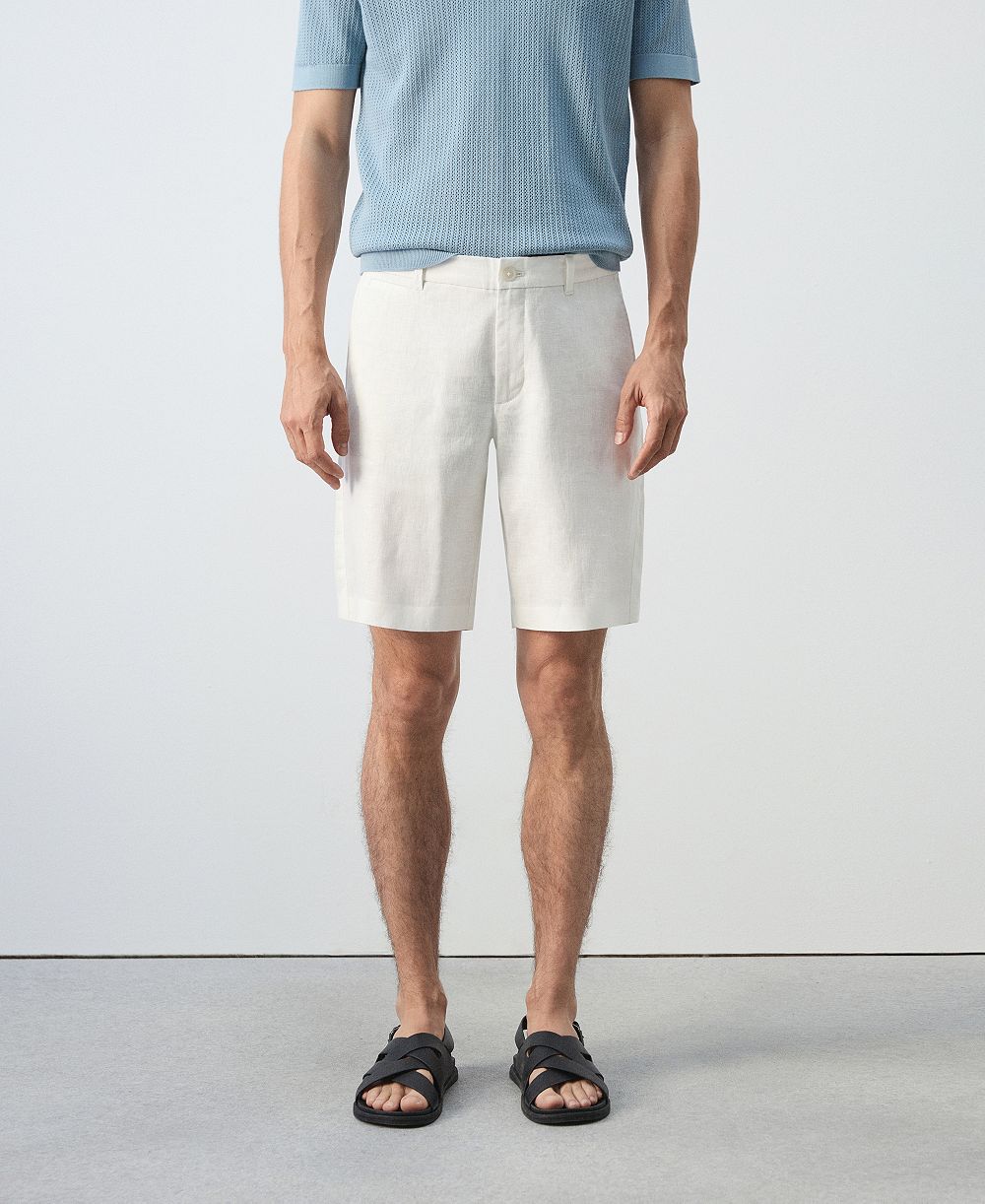 Мужские льняные шорты Mango Slim-Fit 9.84"