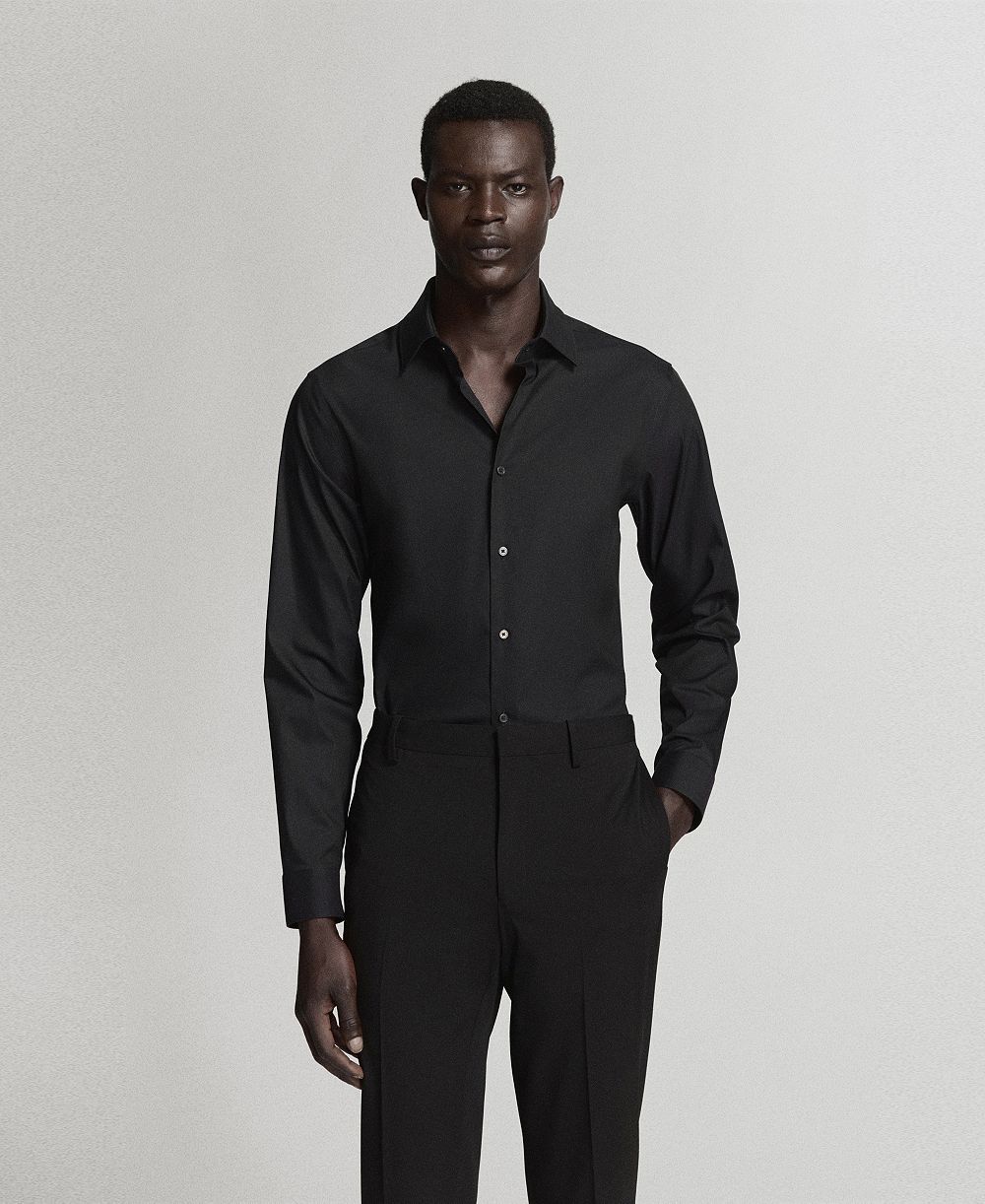 Mango Мужская рубашка Super Slim Fit из хлопкового стрейча