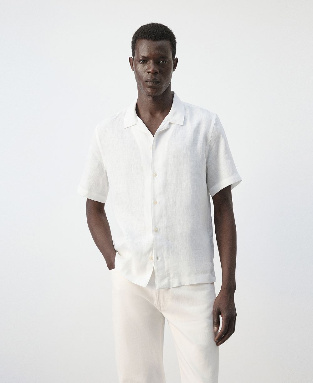 Мужская рубашка MANGO Regular-Fit Linen