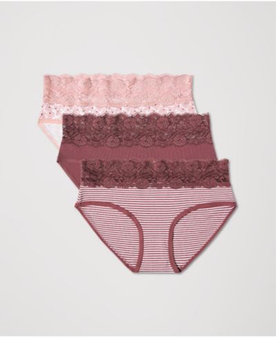 Женские кружевные трусики Pact Lace Waist Brief, 3 шт из органического хлопка