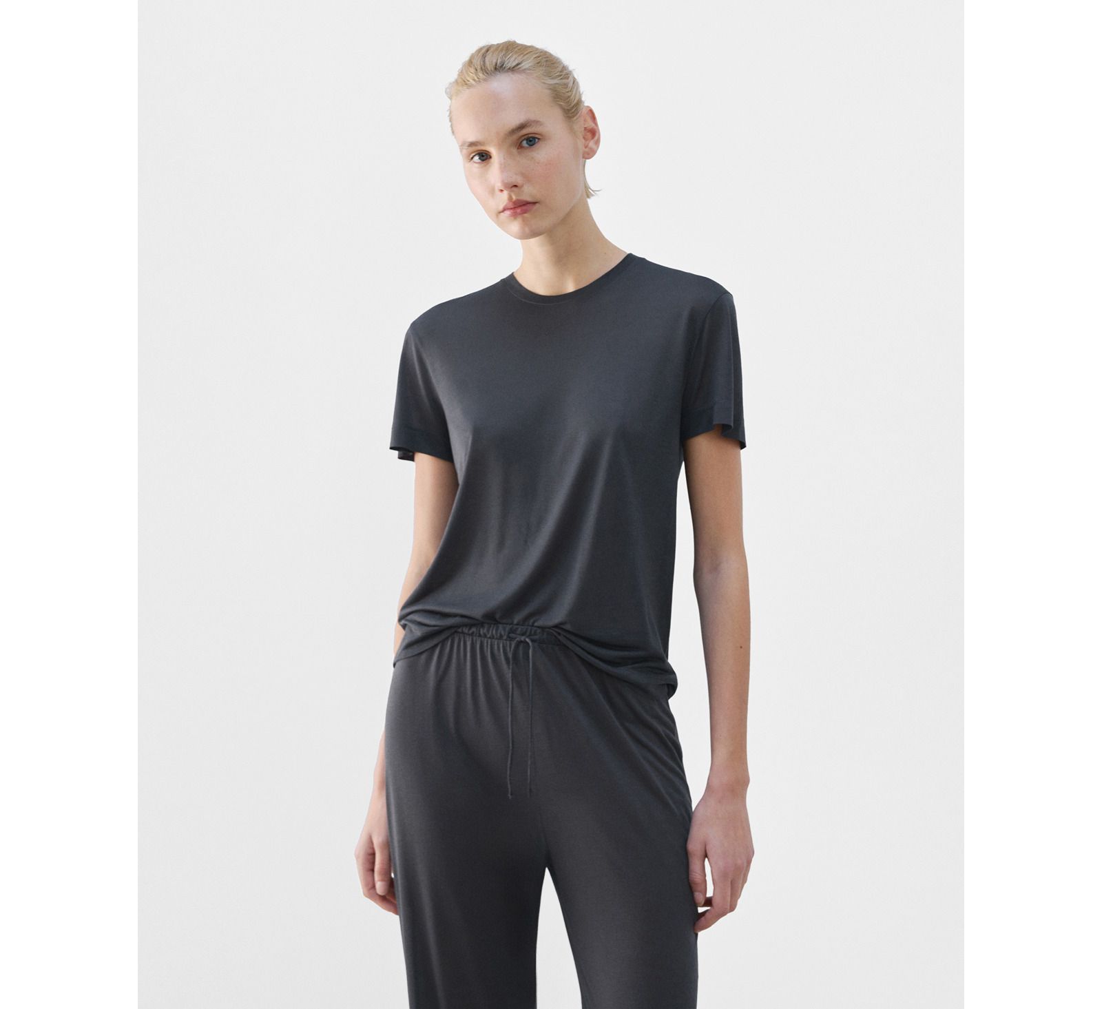 Mango Women's Short-Sleeved Micro-Modal Pajama Top