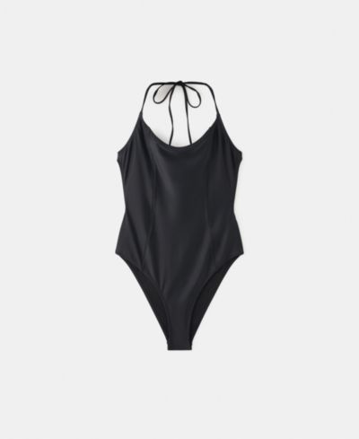 Mango Women's Seam Detail Halter Swimsuit
