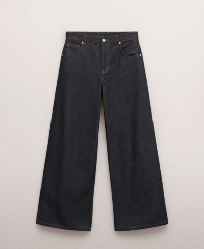 Mango Women's Low-Rise Wide Leg Jeans