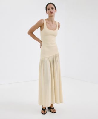 Женское трикотажное платье MANGO Asymmetrical-Cut Knit Dress