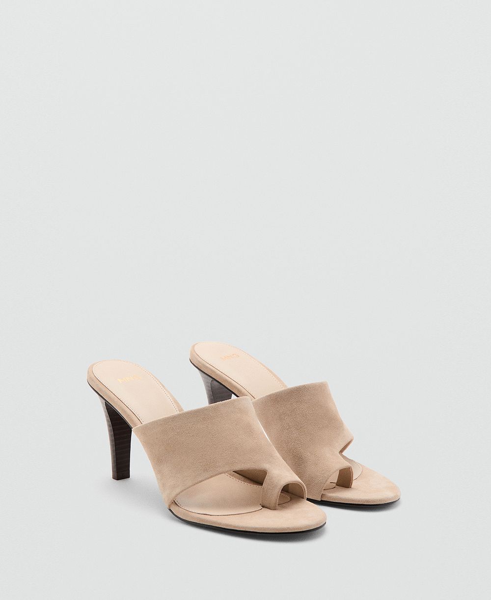 Женские сандалии Mango Suede Funnel-Heel Sandals