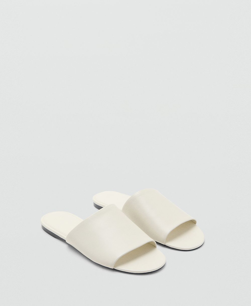 Женские кожаные сандалии Mango Flat