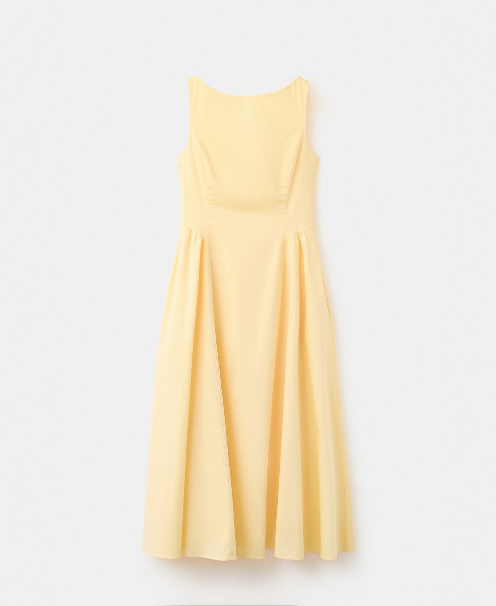 MANGO платье Boat-Neck Ruched Dress