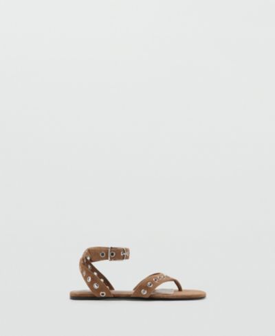 Женские кожаные сандалии Mango с ремешками Eyelet