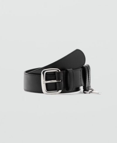 Mango Women's Starring Hailey Bieber Belt Loops Leather Belt