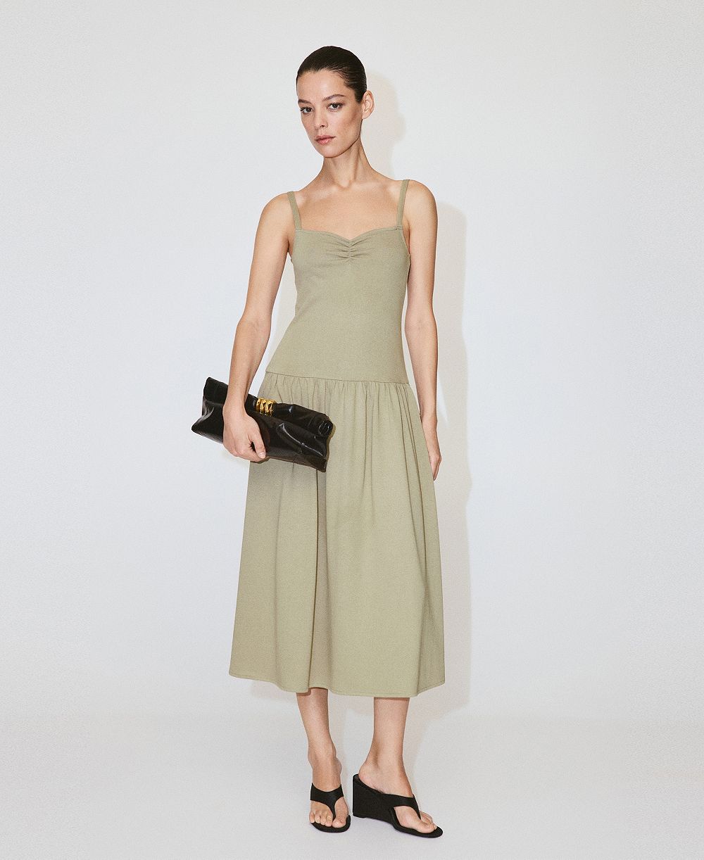 Платье Mango Women's Ruched Neckline Full