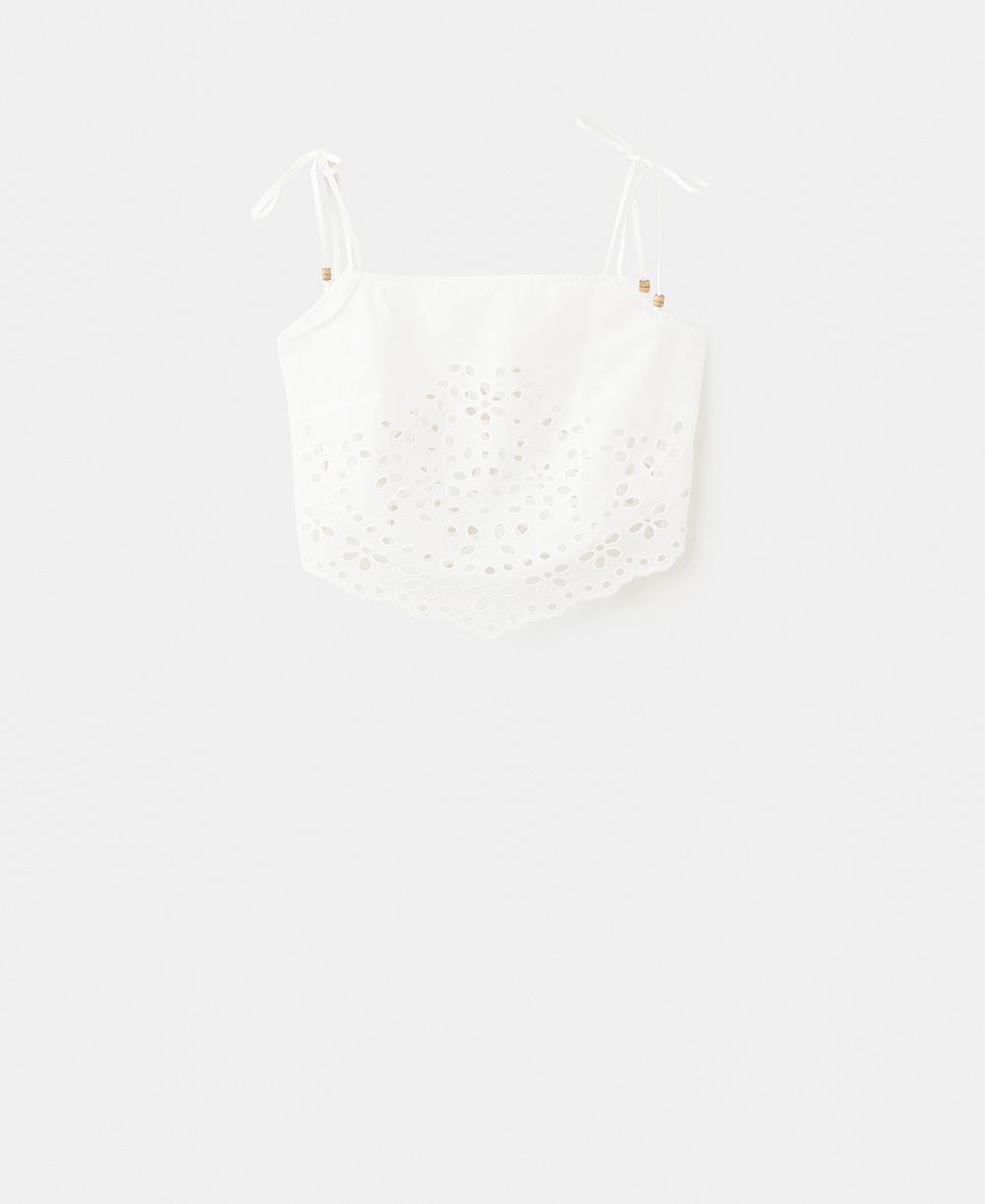 Женский топ Mango Embroidered Open-Work