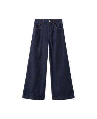Женские широкие джинсы Mango Mid-Rise
