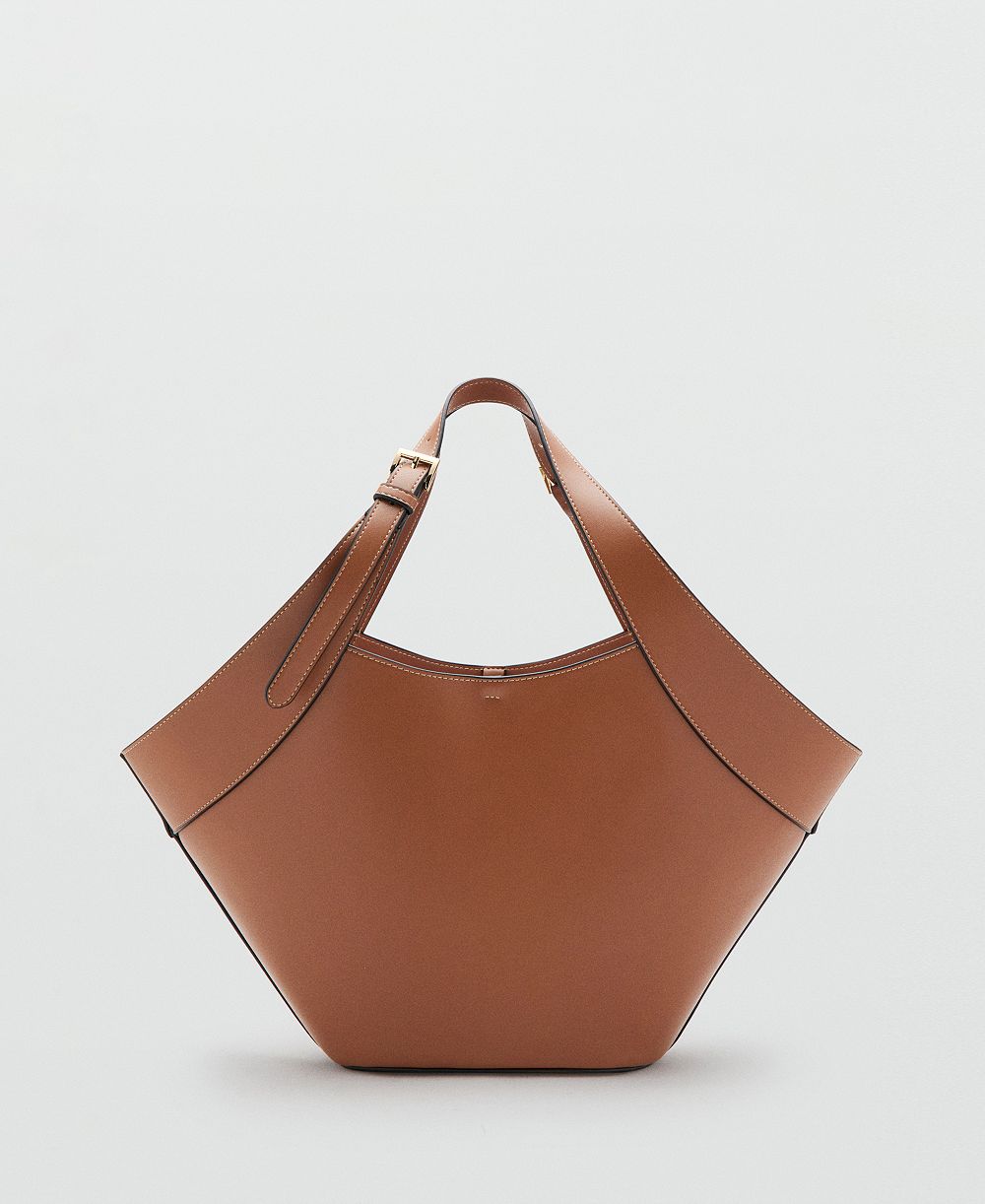 Mango Women's Large Faux-Leather Shoulder Bag