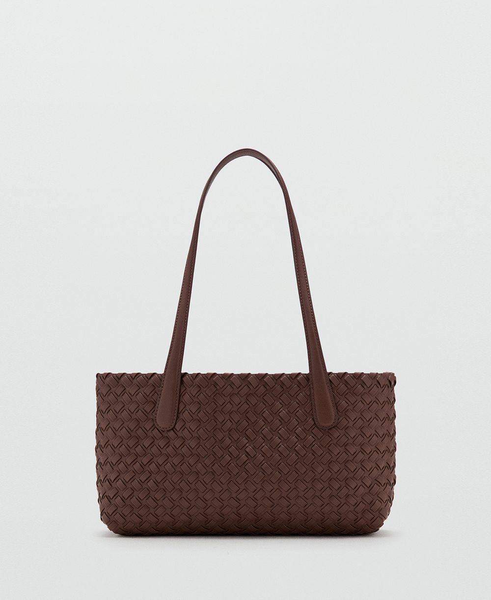 Mango Women's Braided Tote Bag